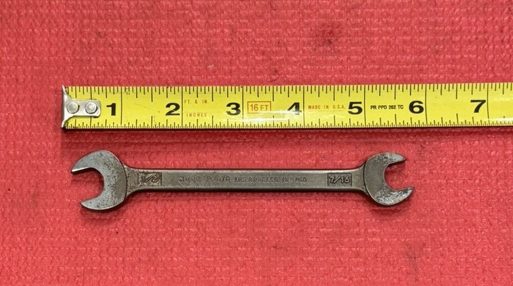 Vintage Proto Los Angeles 3025, 1/2" X 7/16" Double Open-End Wrench USA